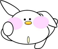 AIUEO rabbit-1 sticker #12635589