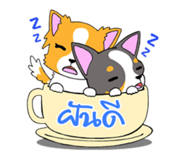 Chihuahua Kaao nieow & Moo bping sticker #12635637