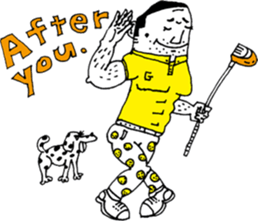 Golfer wrestler sticker #12636655