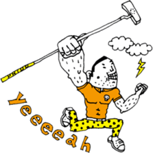 Golfer wrestler sticker #12636661