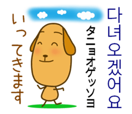 Korean dog sticker #12636986