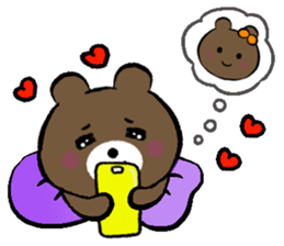 Doodle Bear - sweet love sticker #12637007