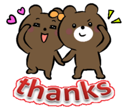 Doodle Bear - sweet love sticker #12637015