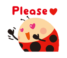 Thought of the ladybug_English_ver sticker #12637275
