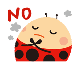 Thought of the ladybug_English_ver sticker #12637282