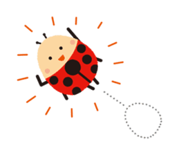 Thought of the ladybug_English_ver sticker #12637284