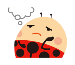 Thought of the ladybug_English_ver sticker #12637287