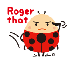 Thought of the ladybug_English_ver sticker #12637305