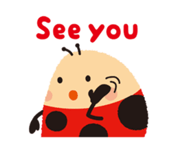 Thought of the ladybug_English_ver sticker #12637309