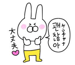 Korean rabbit.... sticker #12637501