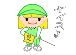 Japanese caddie, named Candy a1 sticker #12639025