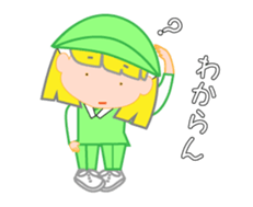 Japanese caddie, named Candy a1 sticker #12639031