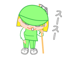 Japanese caddie, named Candy a1 sticker #12639033