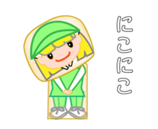 Japanese caddie, named Candy a1 sticker #12639034