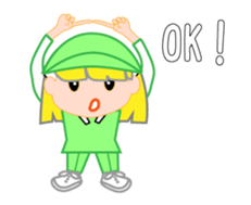 Japanese caddie, named Candy a1 sticker #12639037