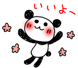 Hand-painted panda 7 sticker #12639659