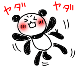 Hand-painted panda 7 sticker #12639663