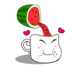 Mischievous White Cups sticker #12639776