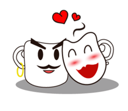 Mischievous White Cups sticker #12639795