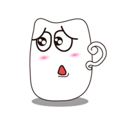 Mischievous White Cups sticker #12639799