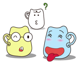 Mischievous White Cups sticker #12639811