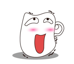 Mischievous White Cups sticker #12639812