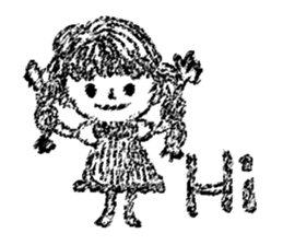 Retro curls doll sticker #12640255
