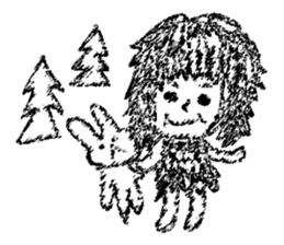 Retro curls doll sticker #12640260