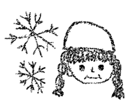 Retro curls doll sticker #12640263