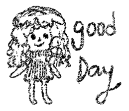 Retro curls doll sticker #12640269