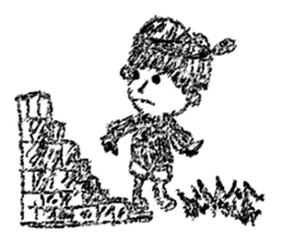 Retro curls doll sticker #12640270