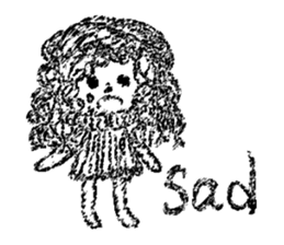 Retro curls doll sticker #12640273