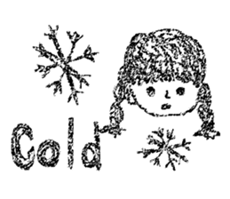 Retro curls doll sticker #12640279