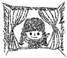 Retro curls doll sticker #12640280