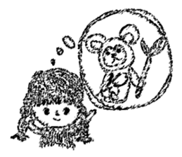 Retro curls doll sticker #12640281