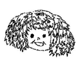 Retro curls doll sticker #12640285