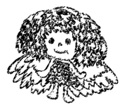 Retro curls doll sticker #12640286