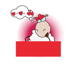 Funny and Fluffy-white Sheep Animated II sticker #12640422