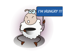 Funny and Fluffy-white Sheep Animated II sticker #12640424