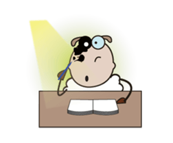 Funny and Fluffy-white Sheep Animated II sticker #12640431