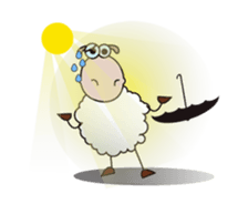 Funny and Fluffy-white Sheep Animated II sticker #12640436