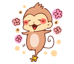 Yuruyuru Graffiti monkey sticker #12641194