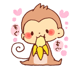 Yuruyuru Graffiti monkey sticker #12641196