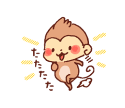 Yuruyuru Graffiti monkey sticker #12641199