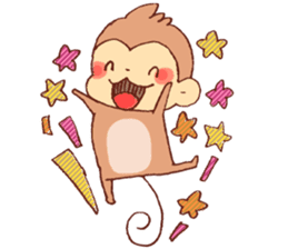 Yuruyuru Graffiti monkey sticker #12641206