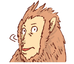 Yuruyuru Graffiti monkey sticker #12641220
