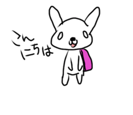 A mountain flag rabbit. sticker #12641509