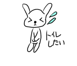 A mountain flag rabbit. sticker #12641510