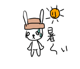 A mountain flag rabbit. sticker #12641511