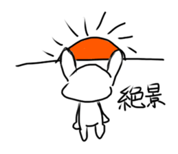 A mountain flag rabbit. sticker #12641514